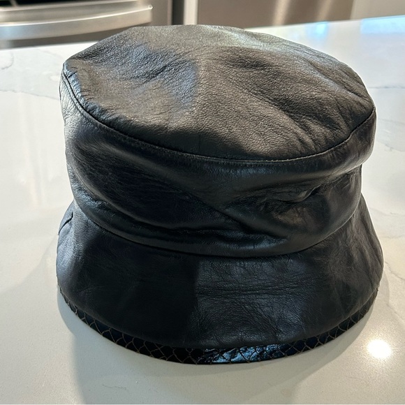 Vintage Leather Bucket Hat - Picture 8 of 10